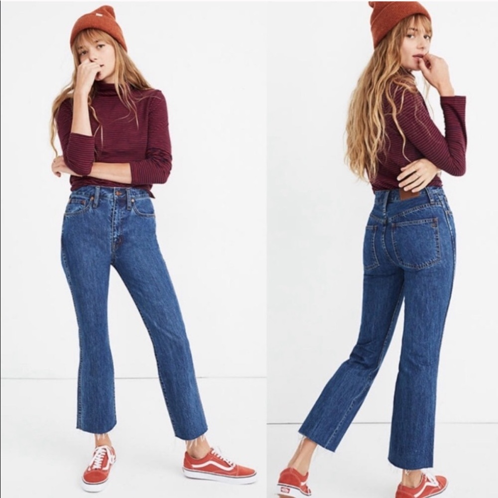 Madewell Rigid Demi Boot Crop Jeans Medium Wash 32